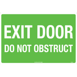 Exit Door Do Not Obstruct