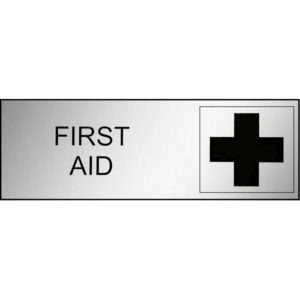 ES302 First Aid (With Picto) Engraved Traffolite