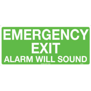Emergency Exit Alarm Will Sound
