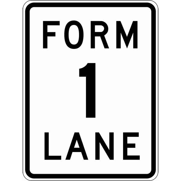 Form 1 Lane Signs