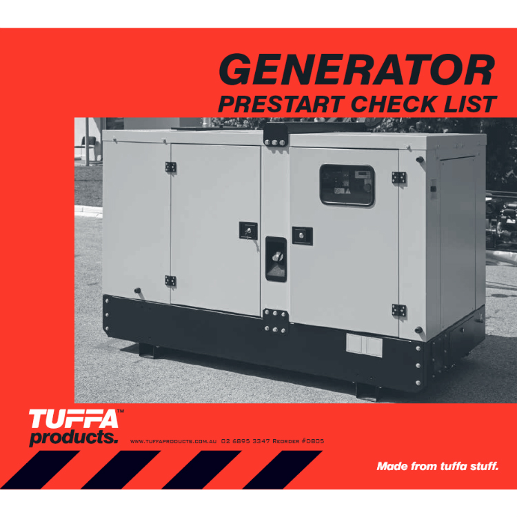 Generator Prestart Check List