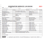 Generator Service Log Book insides