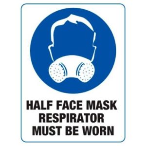 Half Face Mask Respirator Must be Worn Sign