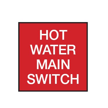 Hot Water Main Switch 20 x 20