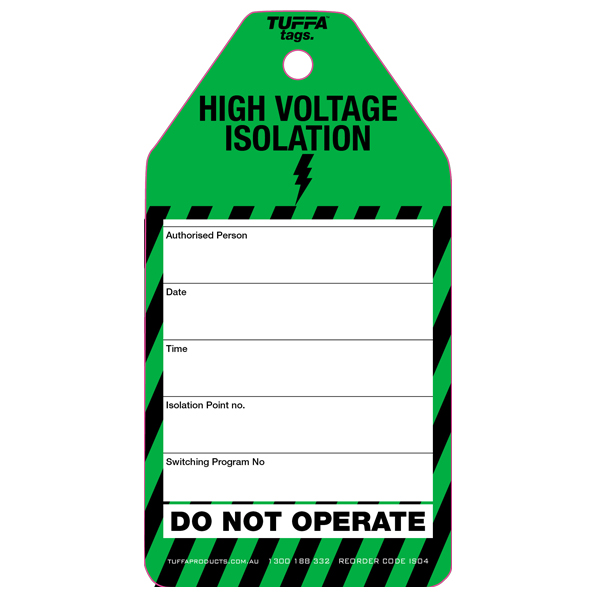 High Voltage Isolation Tags – Code IS04