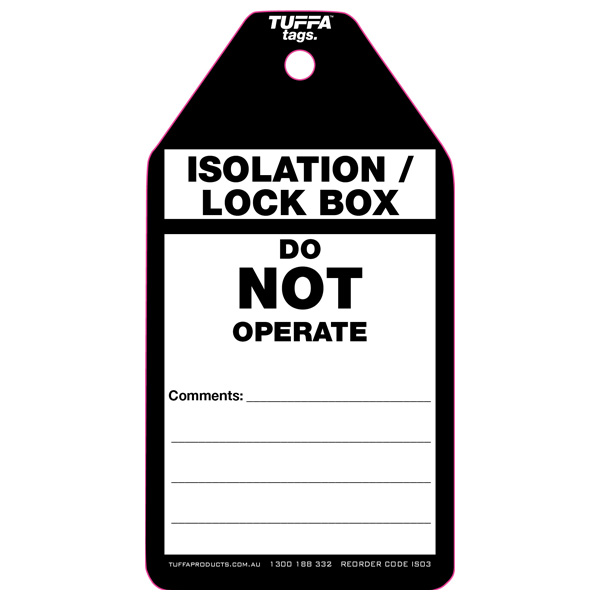 Isolation / Lock Box - Do Not Operate