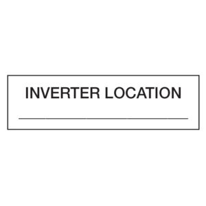 Inverter Location 20 x 70