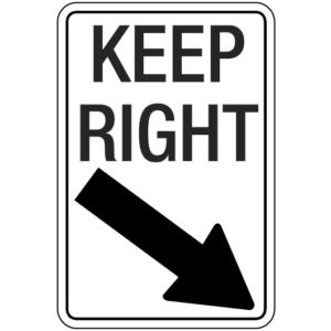 Keep-Right Sign