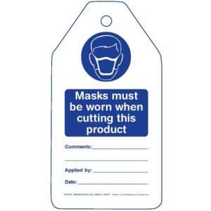 M04_Masks must be worn when cutting this product