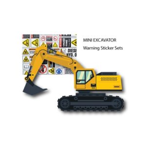 Mini Excavator - Warning Sticker Sets
