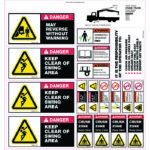 MS022 Truck Crane - Warning Sticker Sets