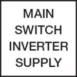 Main Switch Inverter Supply 20 x 20mm Solar Label (Packs of 10)