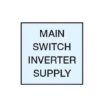 Main Switch Inverter Supply 20 x 20mm Solar Label (Packs of 10)