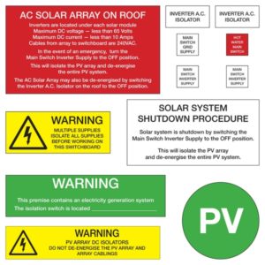 Micr Inverter Kit Solar Labels