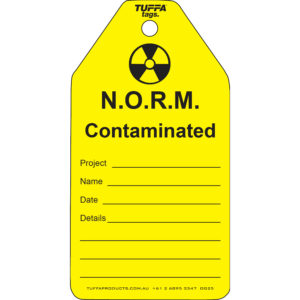 NORM Contaminated Tags (packs of 100)