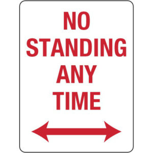 No-Standing-Anytime Sign