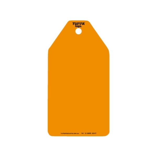 Orange Plain TUFFA Tags (Small) - Code PT16