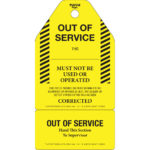 Out of Service Tags - 1 Tear Off Section (packs of 100)