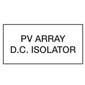 PV Array DC Isolator