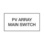 PV Array Main switch
