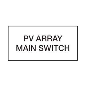 PV Array Main switch_20x40