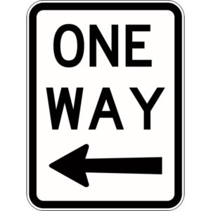 One Way - Left Signs