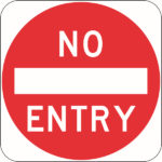 No Entry R2-4 Signs
