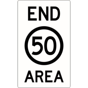 End 50 Area Signs