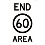 End 60 Area Signs