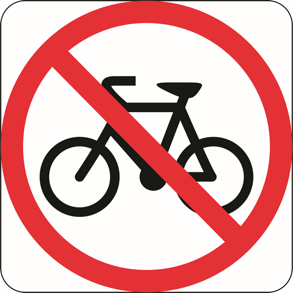 Bicycles Prohibited Signs