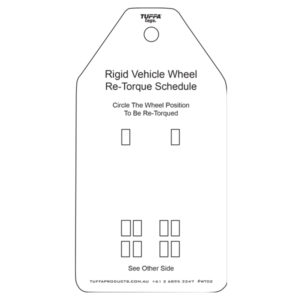 Rigid Vehicle Wheel Re-Torque Tags – Code WT02