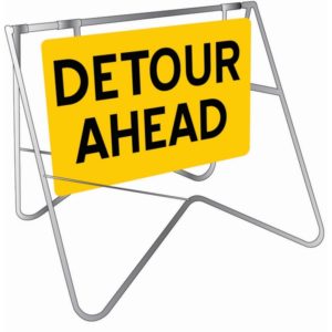 Detour Ahead Swing Stand Sign - STD506