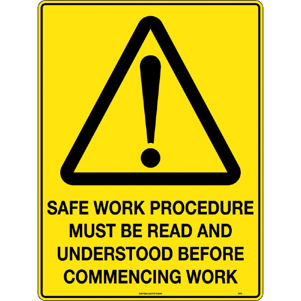 afe Work Procedure Must be Read and Understood Before Commencing Work