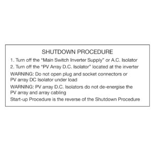 Shutdown Procedure 140x60