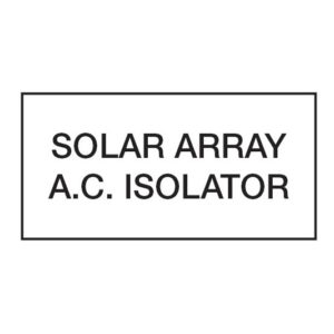Solar Array AC Isolator 20x40