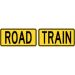Road Train, 2 pieces Signs