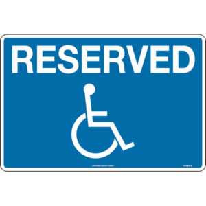 Reserved, Disabled Picto Signs