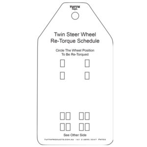 Twin Steer Wheel Re Torque Tags – Code WT03
