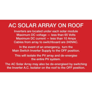 AC Solar Array on Roof