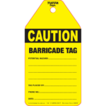 Caution Barricade Tags (packs of 100)