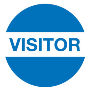 Visitor Blue Safety Decals