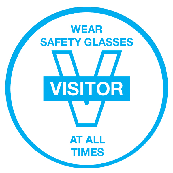 Visitor Wear safety Glass Safety Decals