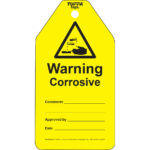 Warning Corrosive Tags (packs of 100)