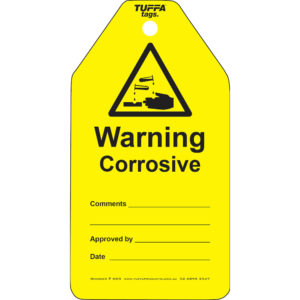 Warning Corrosive Tags
