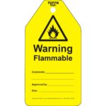 Warning Flammable Tags (packs of 100)