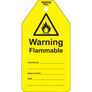 Warning Flammable Tags