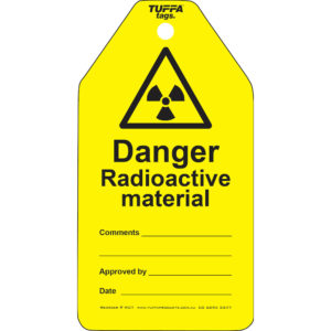 Danger Radioactive Material Tags (packs of 100)