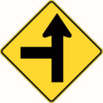 Side Road Junction, Left Signs