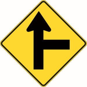 Side Road Junction, Right Signs