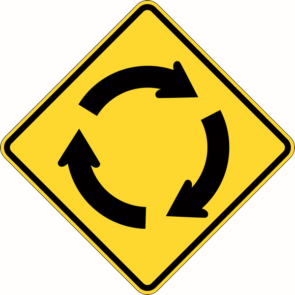 Roundabout Ahead Signs
